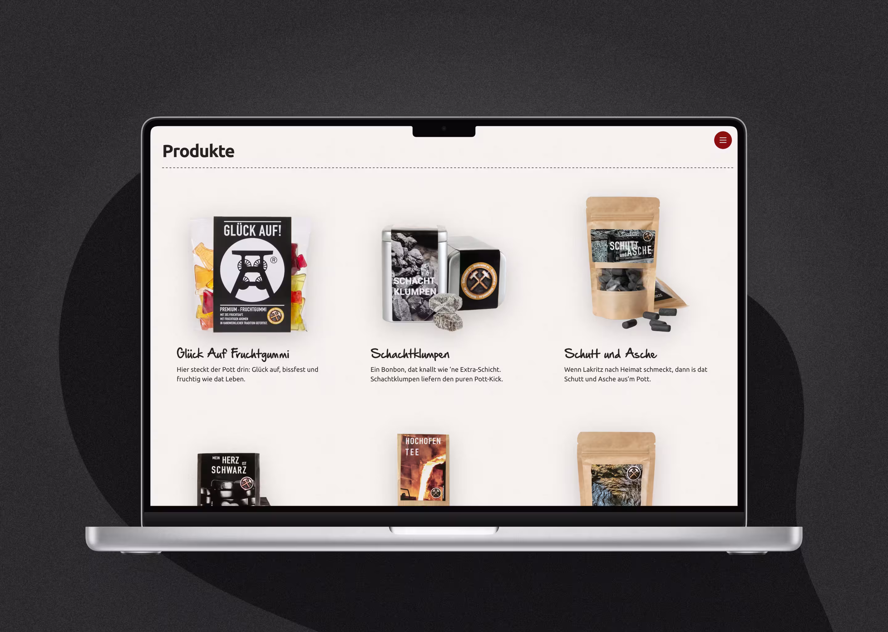 thinksweet projekt referenz webseite mockup im laptop