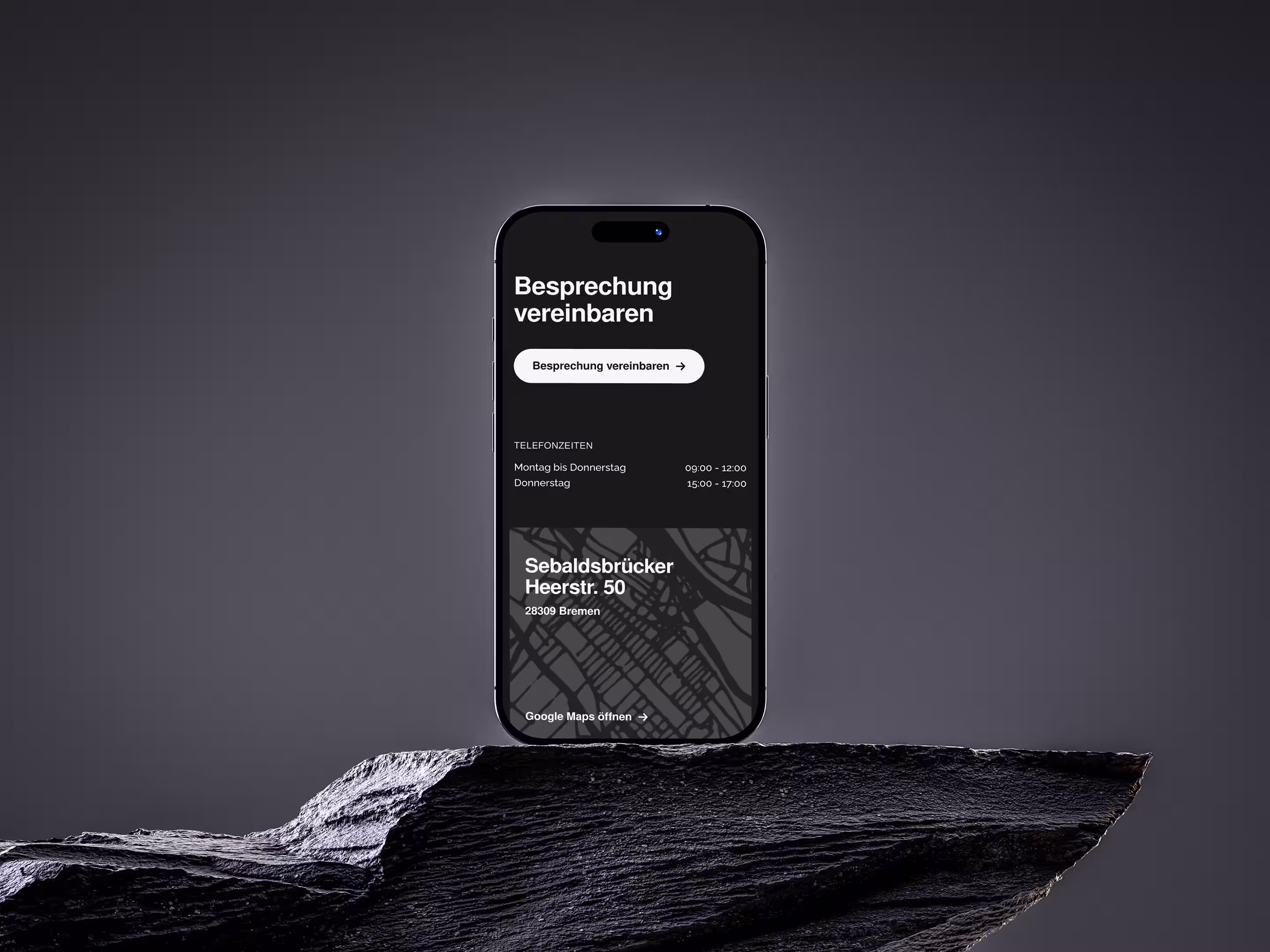 ra schaefer projekt referenz webseite mockup im handy