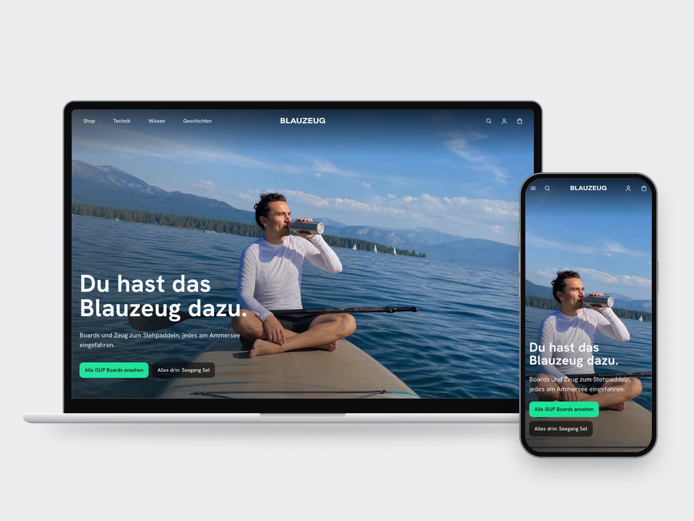 blauzeug im laptop und im handy